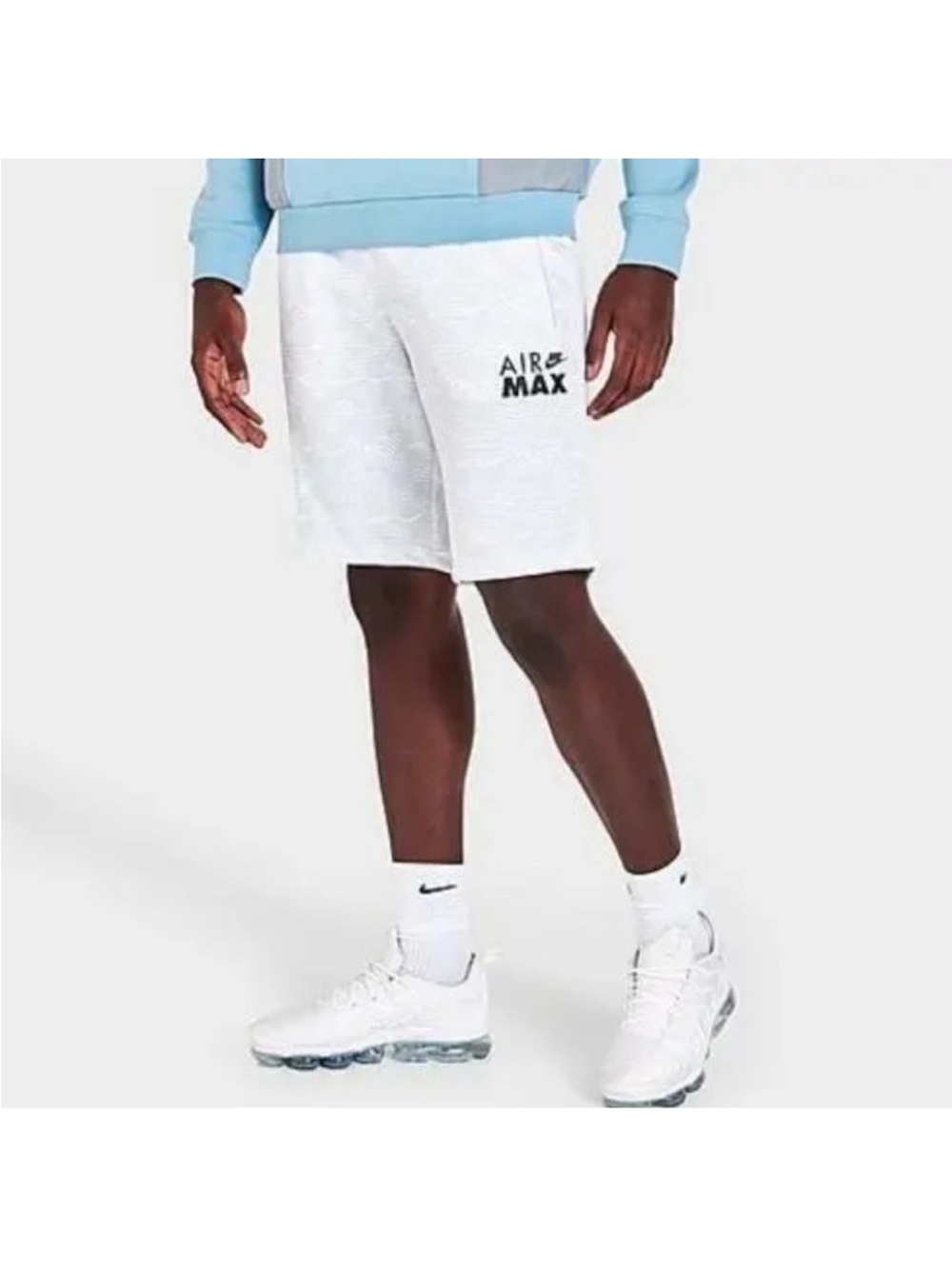 Nike Air Max Men's White Athletic all over logo Shorts